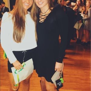 Express Black Long Sleeve Dress